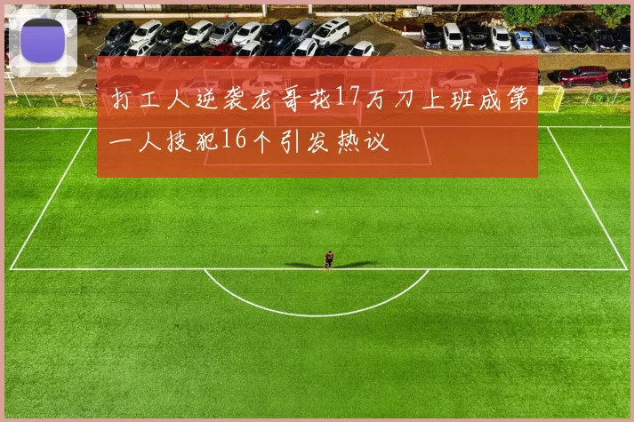 打工人逆袭龙哥花17万刀上班成第一人技犯16个引发热议